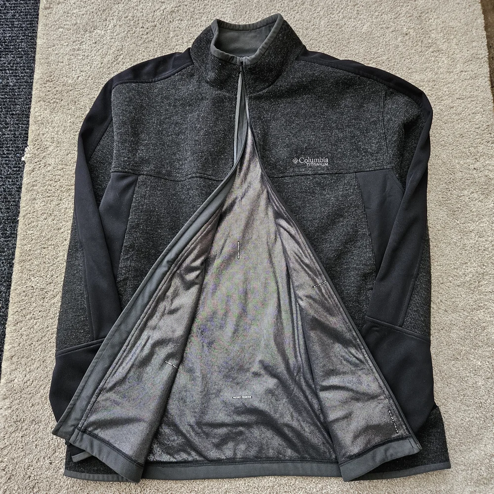 Mens Columbia Titanium Omni Heat Wool Full Zip Up Jacket sz XL - Picture 3 of 16